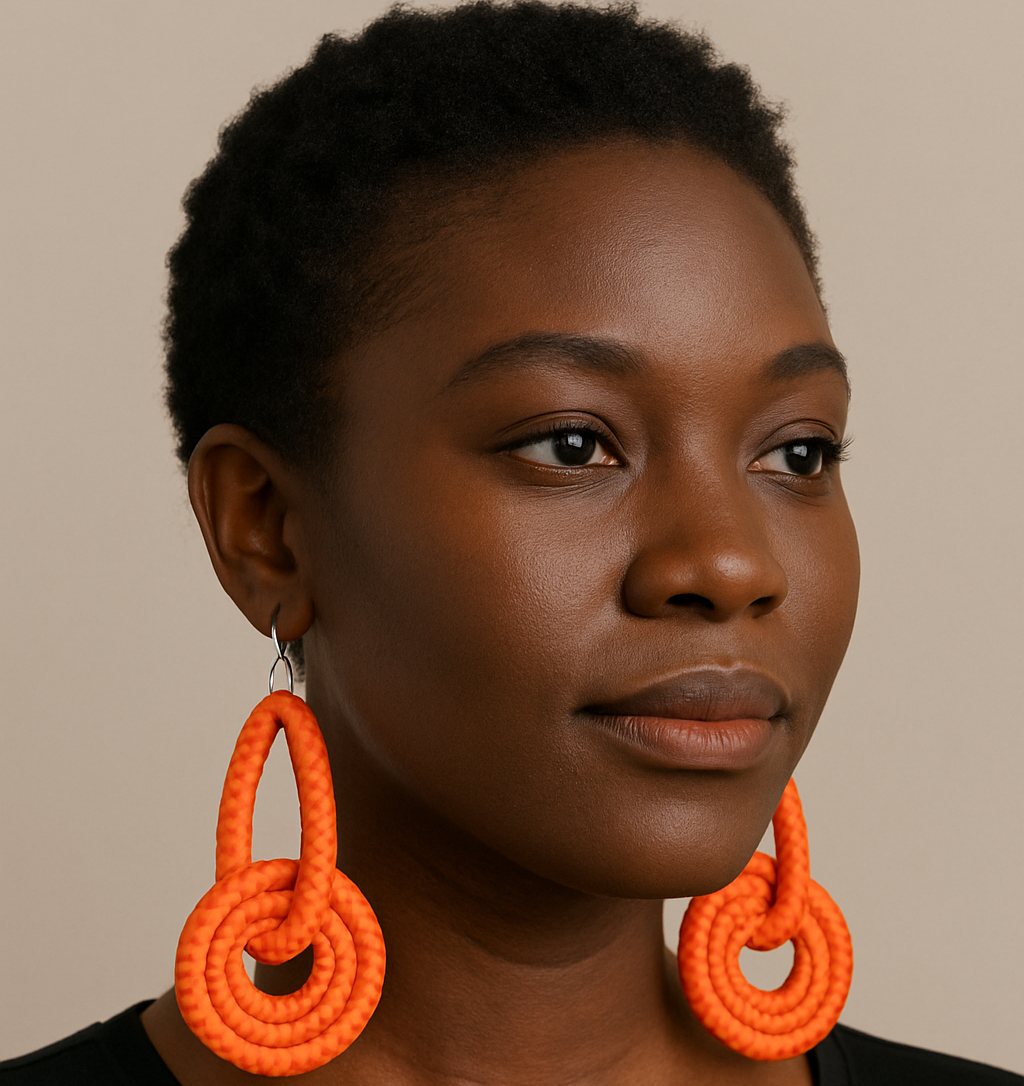 African Handcrafted  Woven Earrings | Raffia earrings